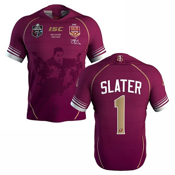 Maillot Rugby Qld Maroons Slater 2018 Rouge